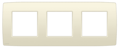 Plaque de recouvrement triple, entraxe de 71 mm, couleur Niko Original cream