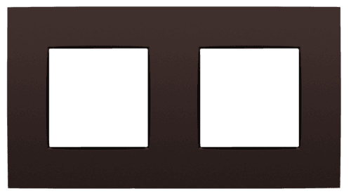 Plaque de recouvrement double avec un entraxe de 71 mm, couleur Niko Intense dark brown coated