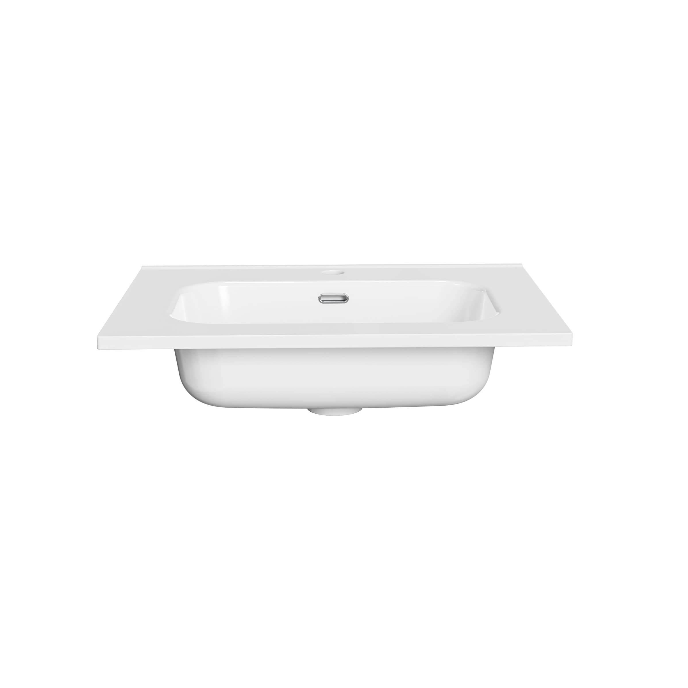 ALONI liva lavabo – 60X1,8X46 cm – 1 Vasque – 1 trou robinet – avec trop-plein – céramique – blanc brillant