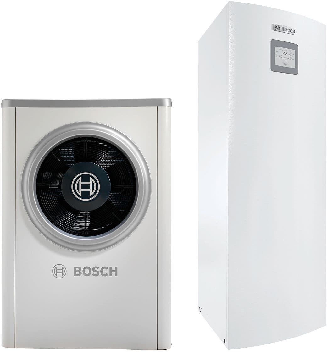 WARMTEPOMP LUCHT/WATER MONOBLOC MET BOILER 190L COMPRESS 6000 AWM BOSCH 6KW ERP CV A++/ERP SWW A+