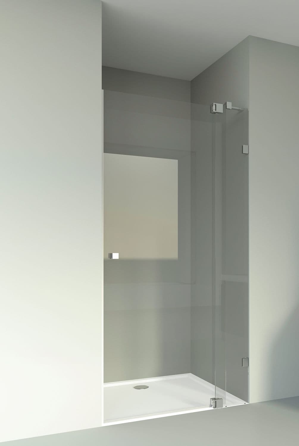 PORTE PIVOTANTE PASPARTOE 75-95 H200 CHROME-CLAIR