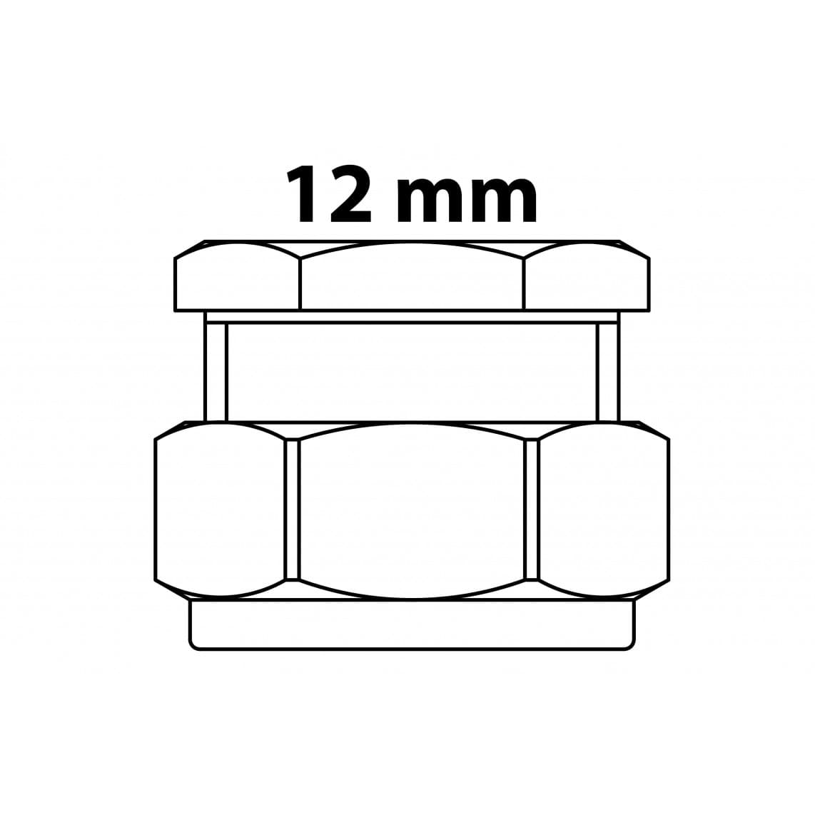 989459117 LT pièce d´extrémité, vierge, 12 mm, raccord à serrer pour tube en cuivre,
