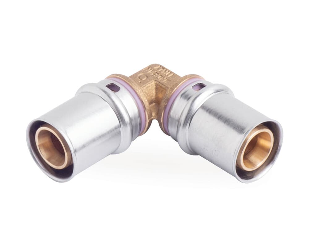 SYSTEMPEX coude 90° tube alu raccord à sertir 32-32