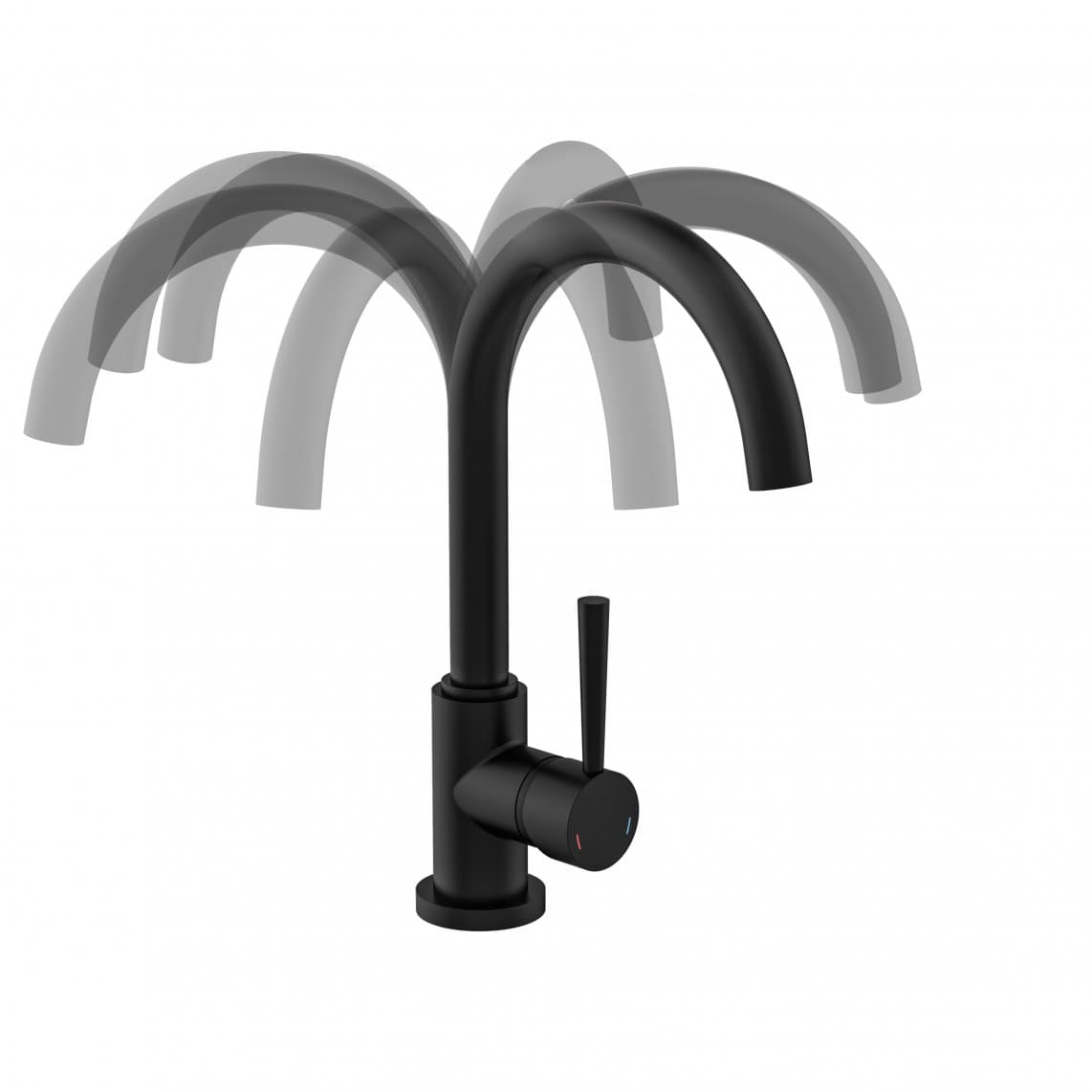 79166 CORNWALL Sink mixer, black matt