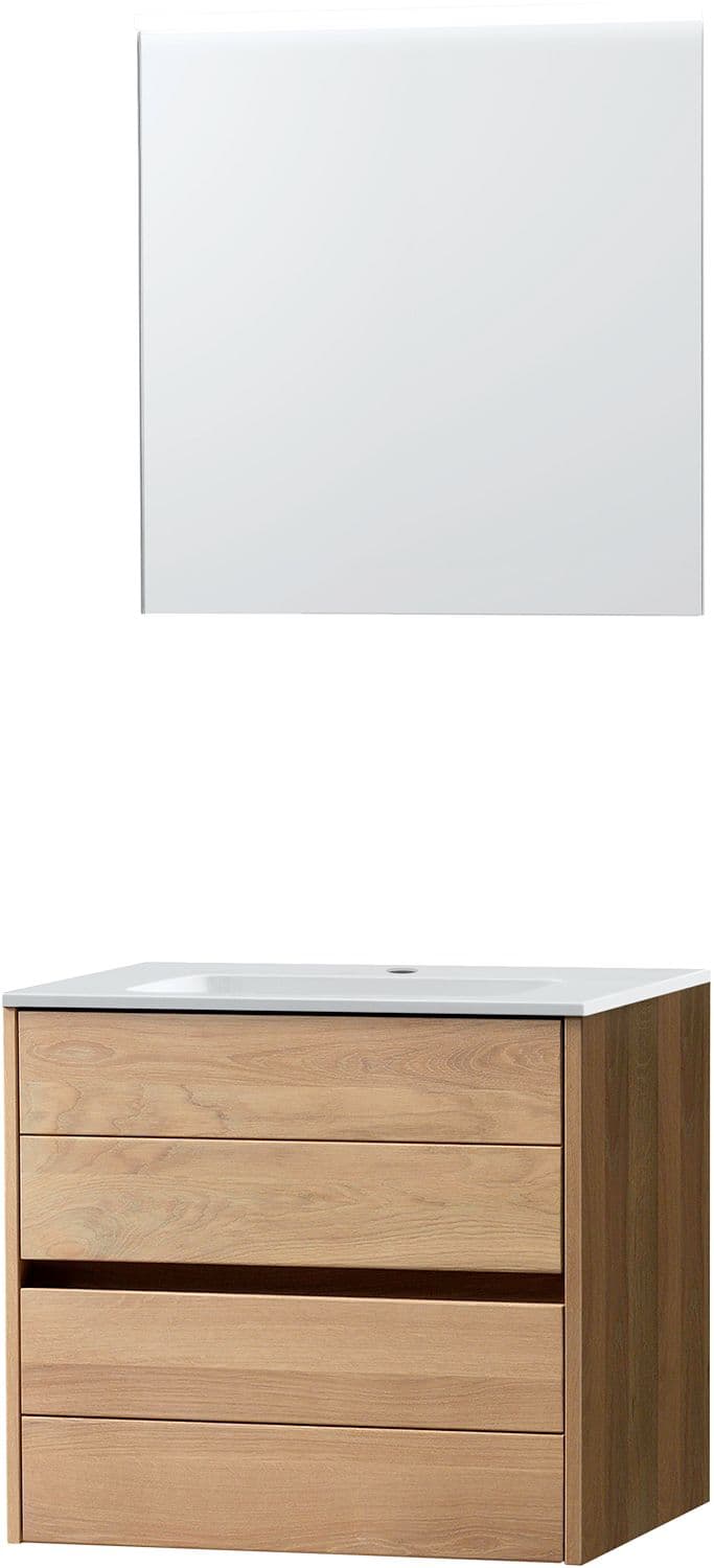 MEUBLE MOLTO CHENE MASSIF 70 PORCELAINE MIROIR