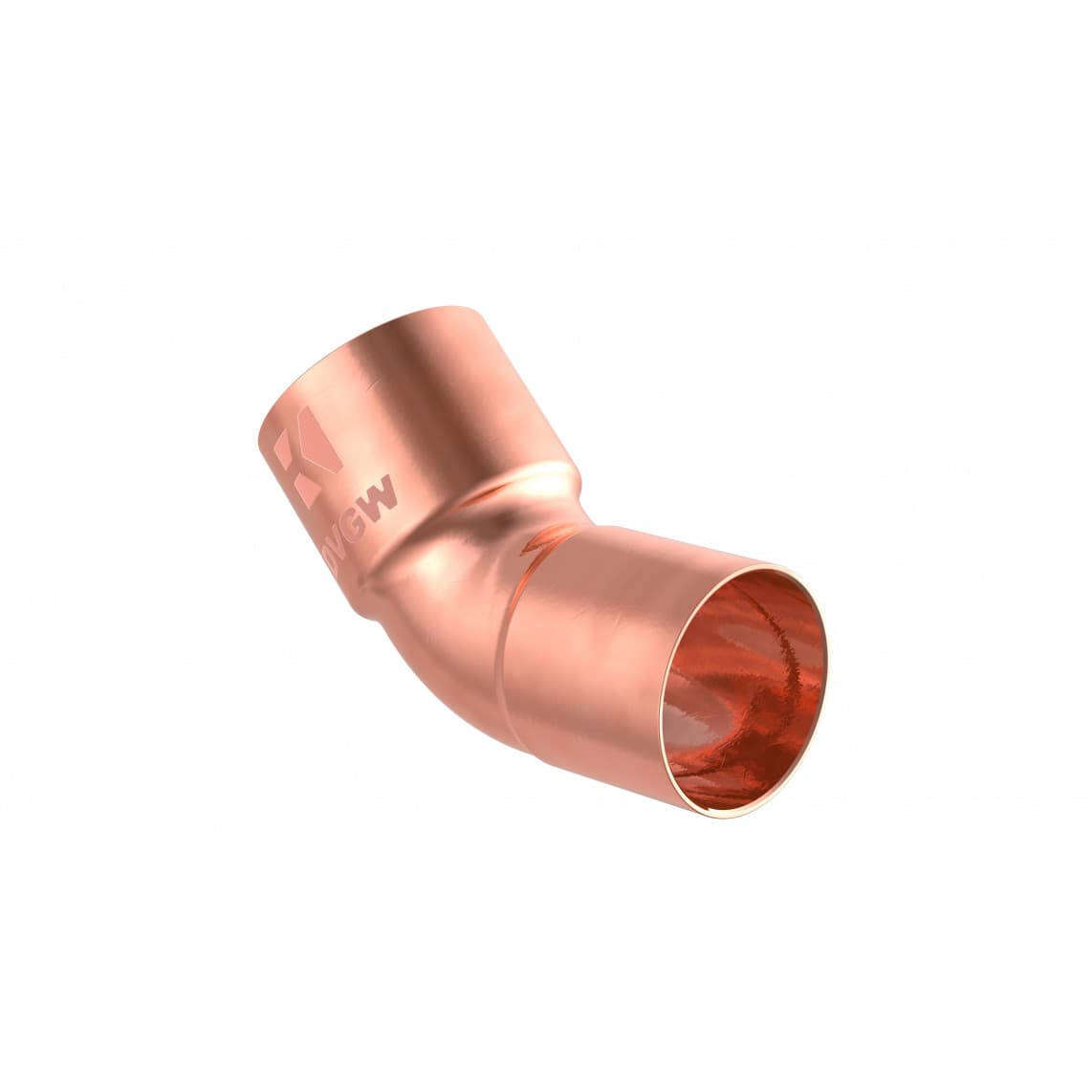 989143055 CU arc 45°, vierge, 18 mm, 1 manchon (5040)