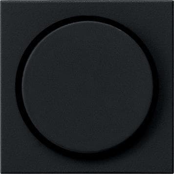 Cache avec bouton pour variateur et potentiomètre électronique Noir mat (laqué)