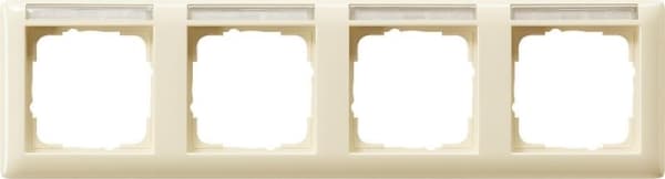 Cadre de finition Gira standard 55 avec zone d'inscription Blanc crème brillant