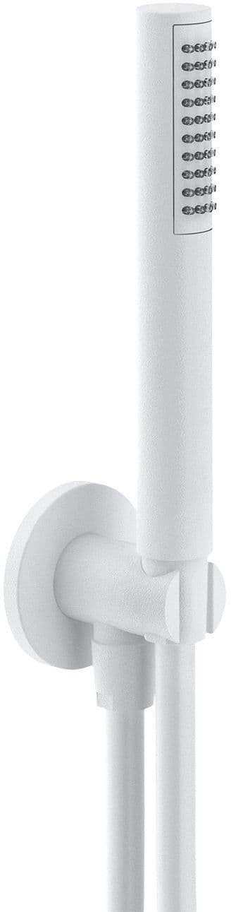 GARNITURE DE BAIN+COUDE DE RACCORD UNIVERSEL NOBILI BLANC MAT