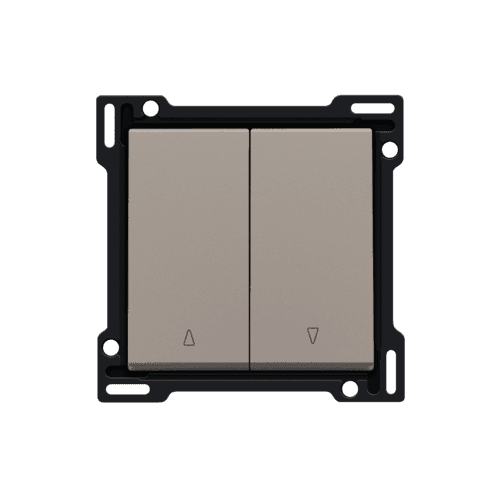 Set de finition pour bouton-poussoir double pour volets, couleur bronze coated