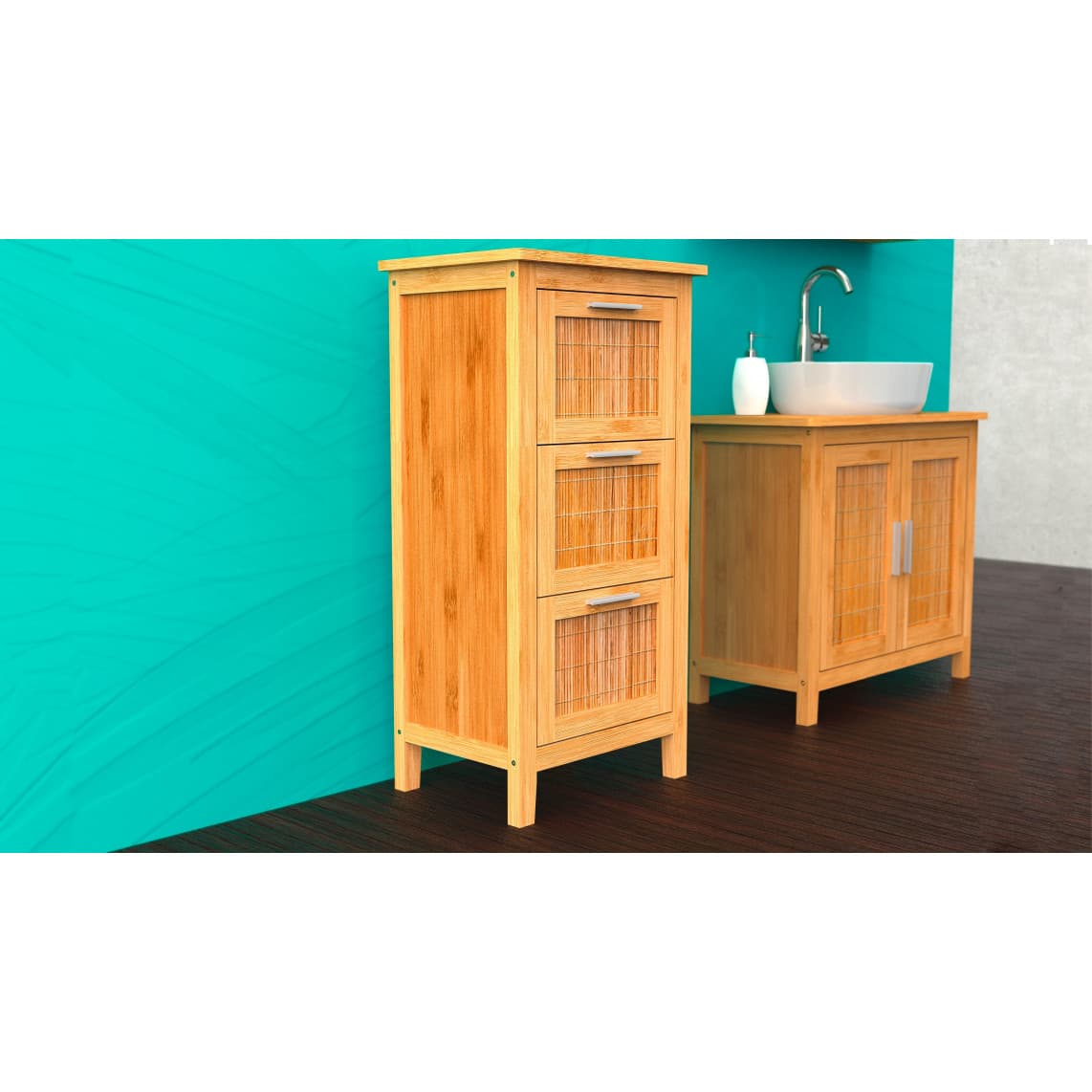 BMBA02-LS3 Bambou Armoire basse