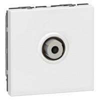 Mosaic prise TV type F 2 modules Blanc