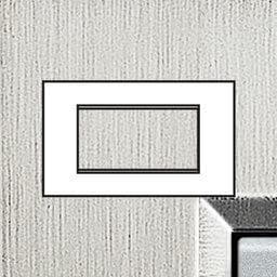 LivingLight - plaque rectangulaire 4 modules Acier brossé