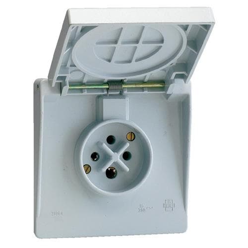 Prise étoile semi - étanche 3 pôles + T 16A IP44