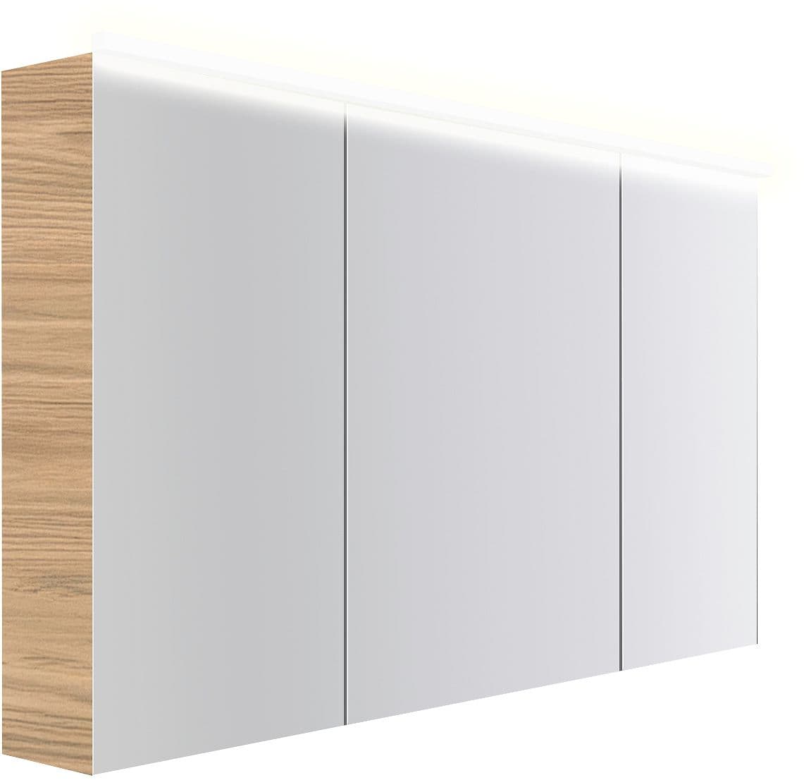 ARMOIRE TOILETTE COFFEE 3 PORTES 1400MM 4250K CHENE CLASSIQUE