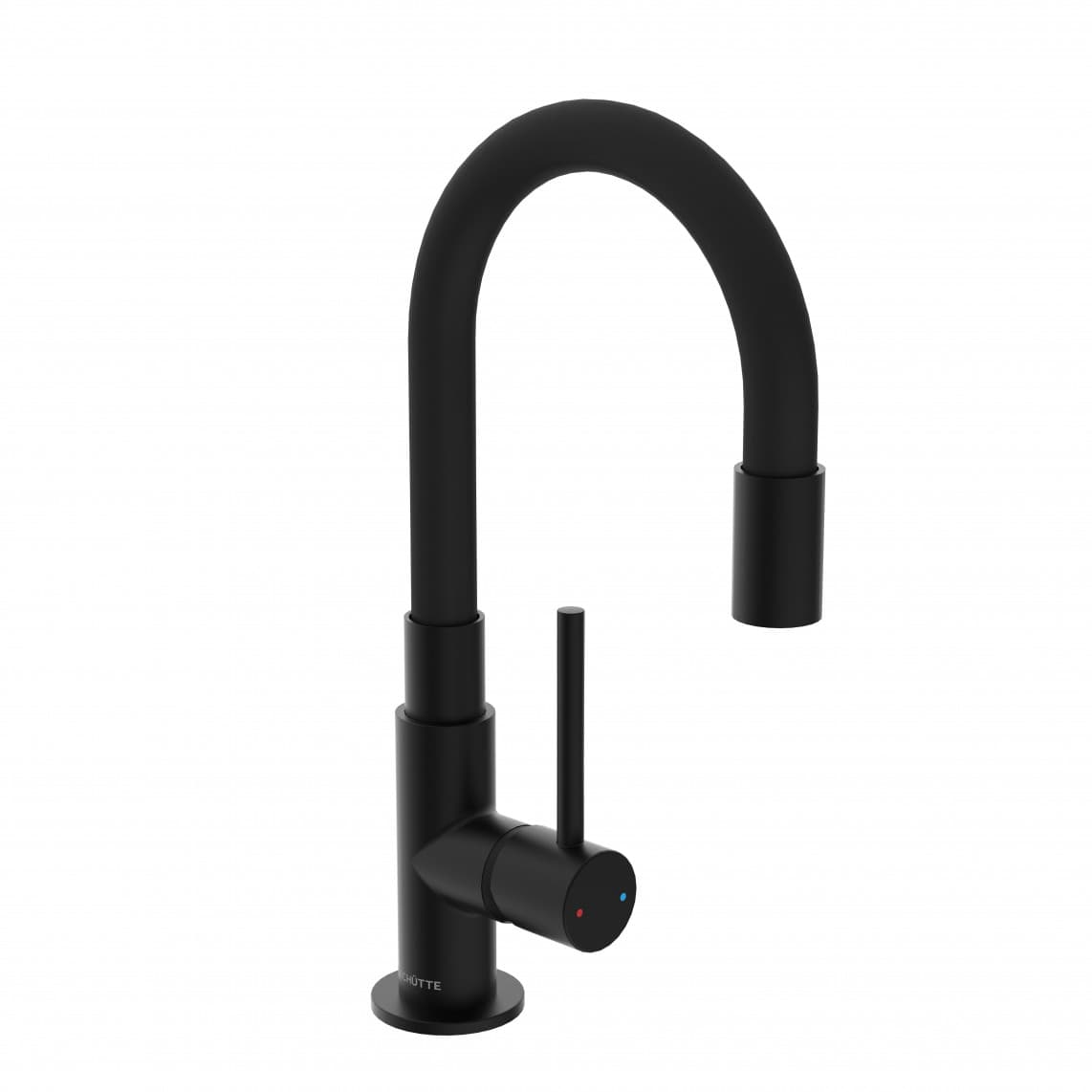 32586 GLASGOW Mitigeur lavabo, noir mat, avec flexible soft-touch