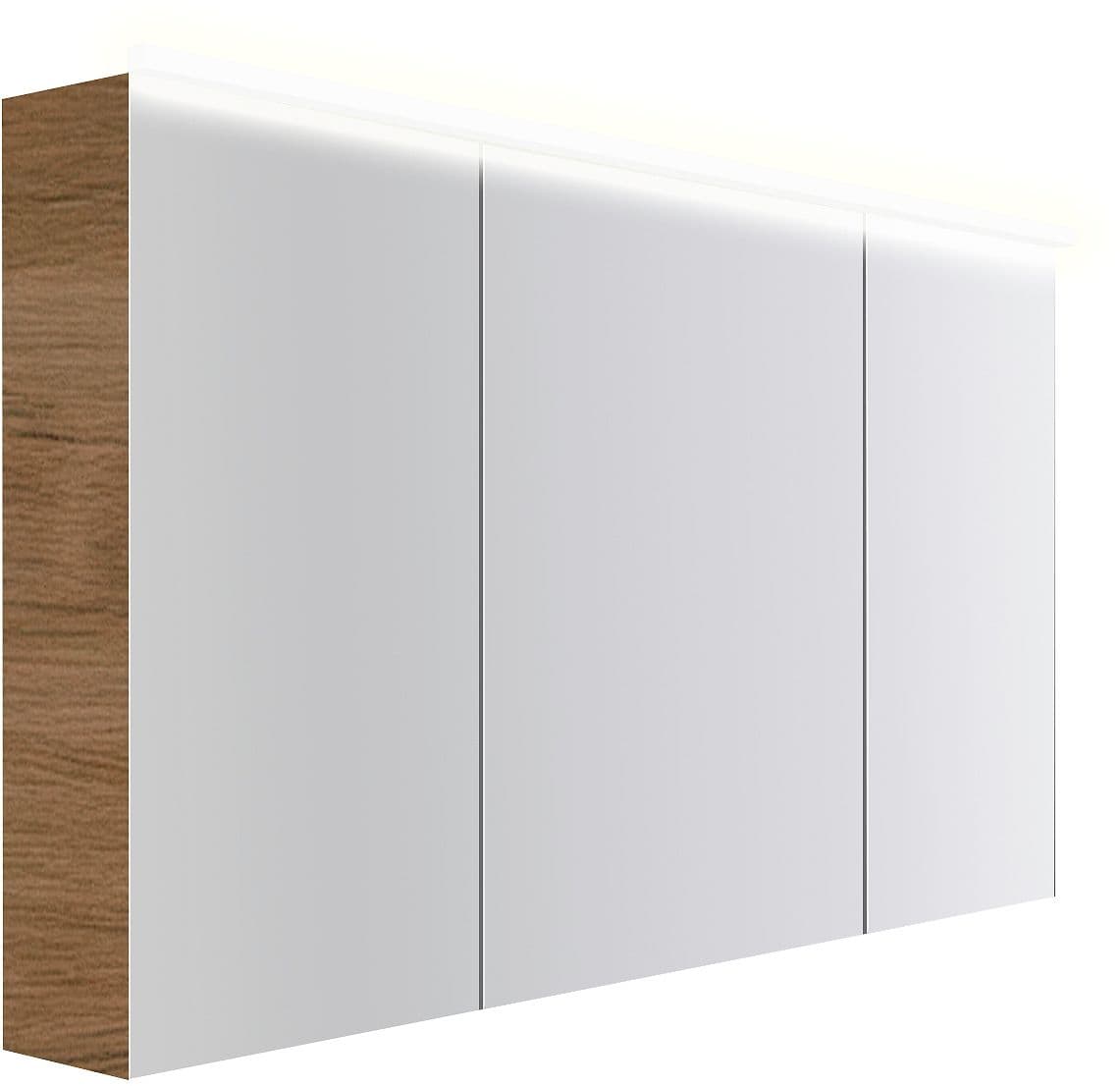 ARMOIRE TOILETTE COFFEE 3 PORTES 1400MM 4250K CHENE DECOR CARAMELLE