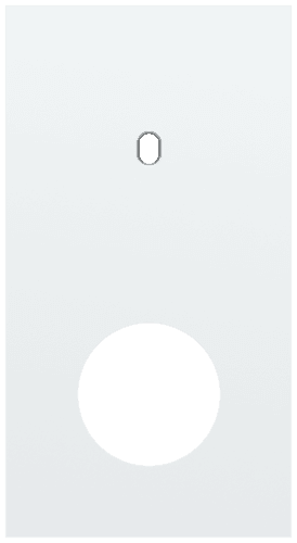 Plaque de recouvrement double, verticale 71 mm d'entraxe, pour une fonction de commutation simple et une fonction de prise de courant, Niko Toggle steel white coated