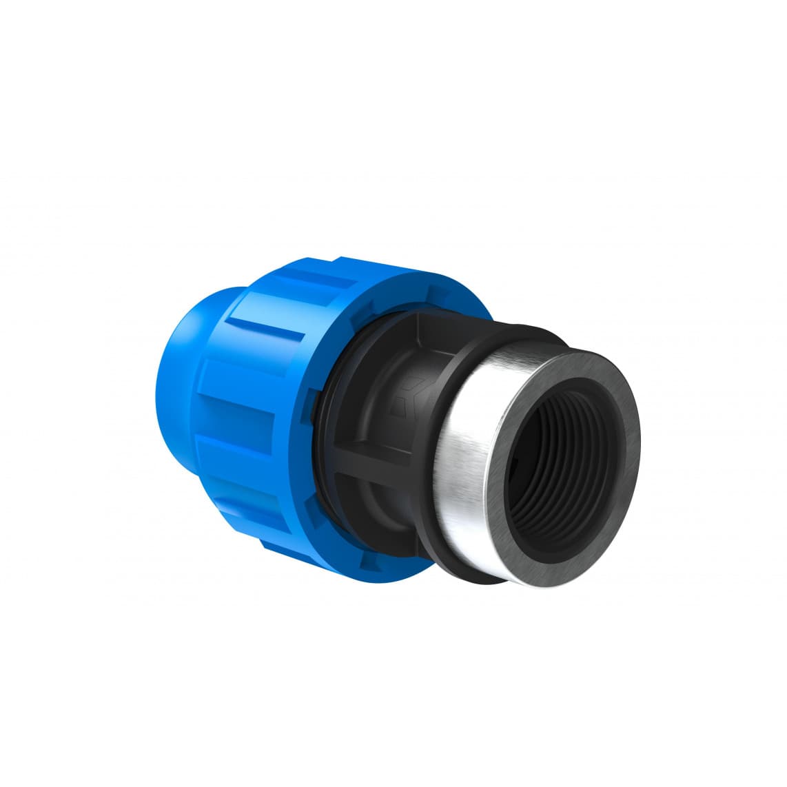 984843117 PP pièce intermédiaire, 20 mm x 1/2" F, raccord à serrer pour PEHD/socarex