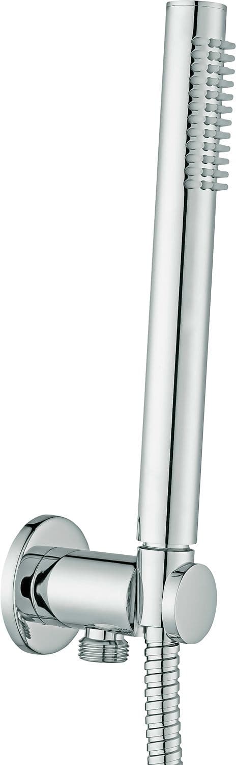 PORTER AVEC DOUCHE A MAIN ET COUDE DE RACCORDEMENT MURAL LIGHT PAFFONI INOX