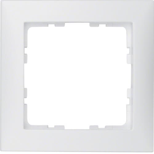 Plaque de recouvrement 1 poste Berker S.1 Blanc polaire, mat