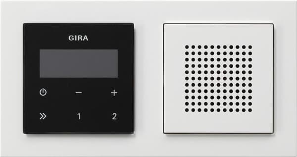 Radio RDS encastrée avec un haut-parleur Blanc brillant module rapporté de commande avec aspect