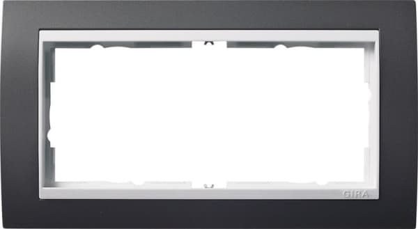 Cadres de finition Gira Event Anthracite avec cadre intermédiaire Blanc brillant Anthracite avec