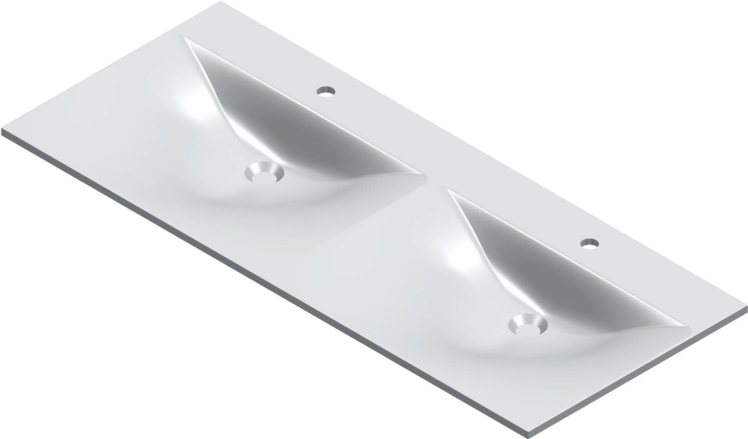 LAVABO BIZZY 120X50CM MARBRE ARTIFICIEL BLANC