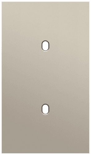Plaque de recouvrement double, verticale 60 mm d'entraxe, pour deux fonctions de commutation simples, Niko Toggle steel champagne coated