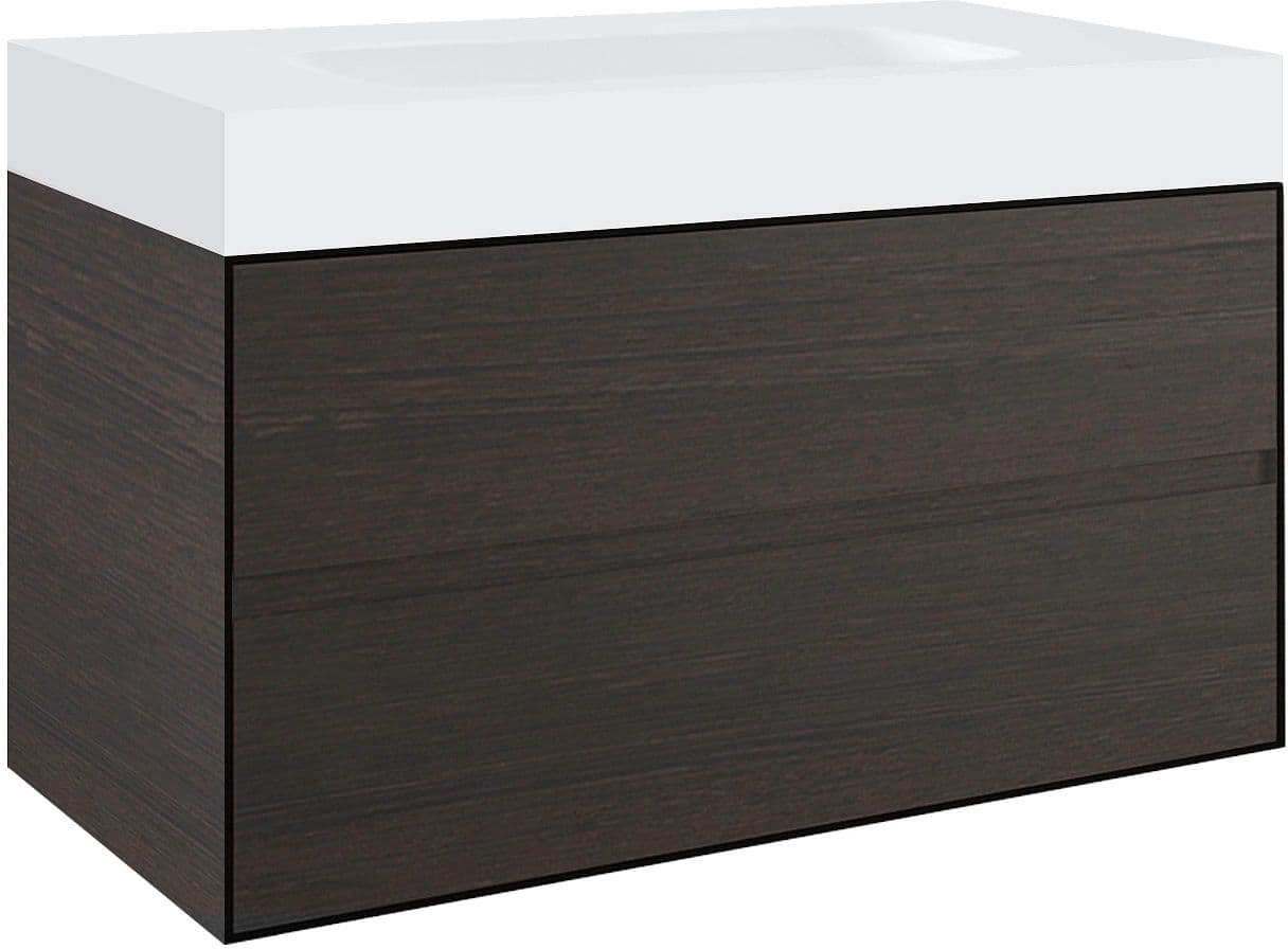 SOUS MEUBLE 2 TIROIRS POUR TABLET PURO LAVABO CENTRAL TENSO 90CM WENGE
