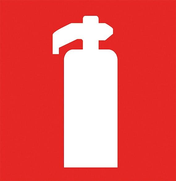 PICTOGRAMME AUTOCOLLANT EXTINCTEUR 20X20