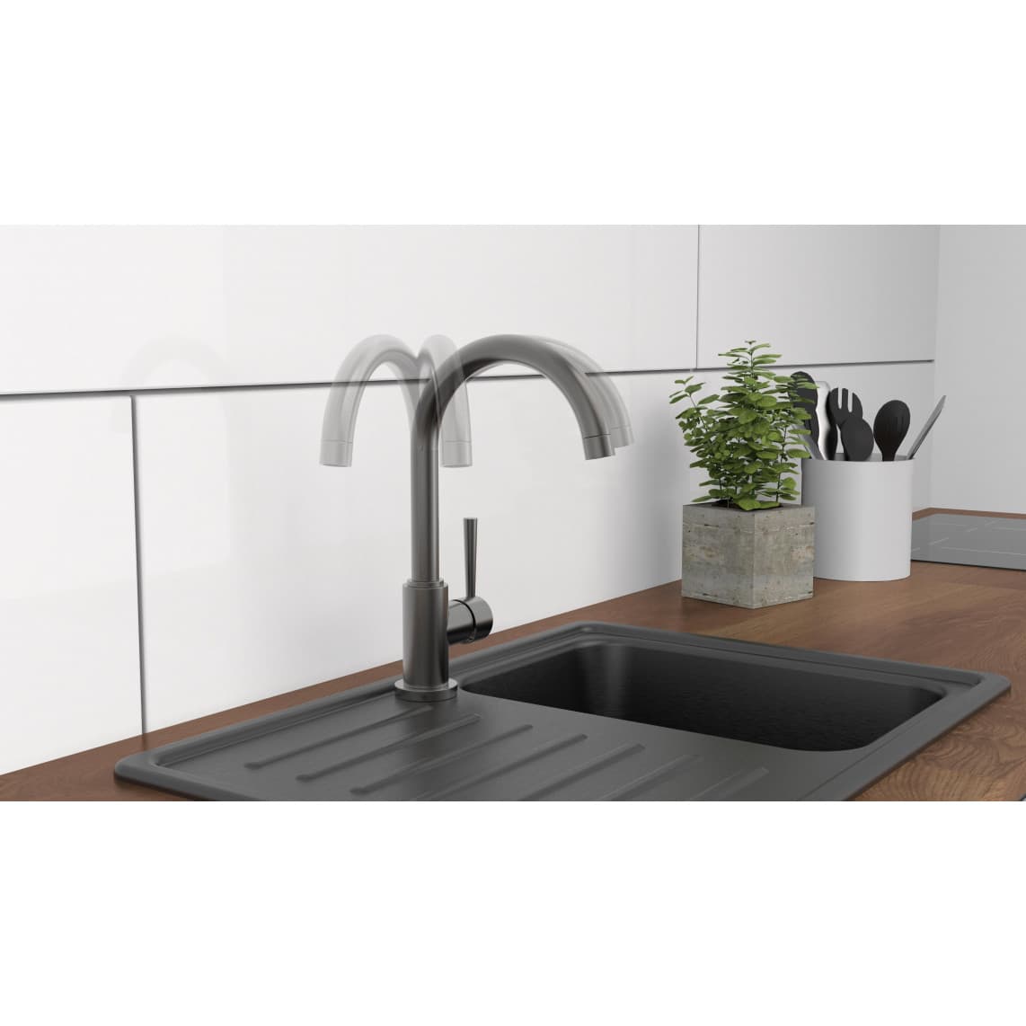 79162 CORNWALL Sink mixer, graphite matt