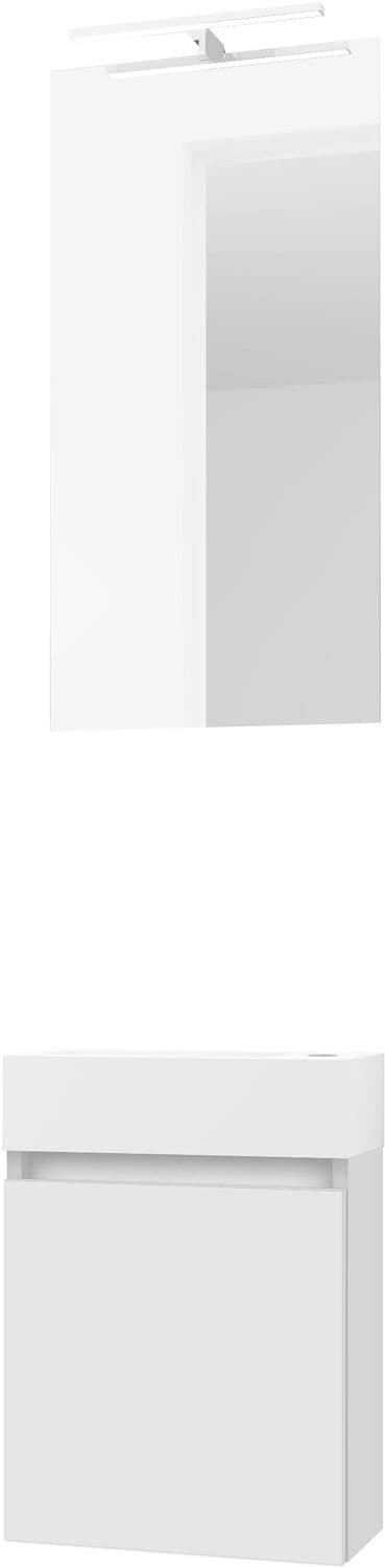 LAVE-MAINS FORM MINI SOLID/ 1 PORT/MIROIR/LUMIERE LED POUDRE BLANC