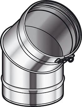 INOX ENKELW BOCHT 45GR CONDENSOR POUJOULAT 180MM