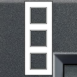 LivingLight - plaque rectangulaire 3 x 2 modules 71mm Anthracite