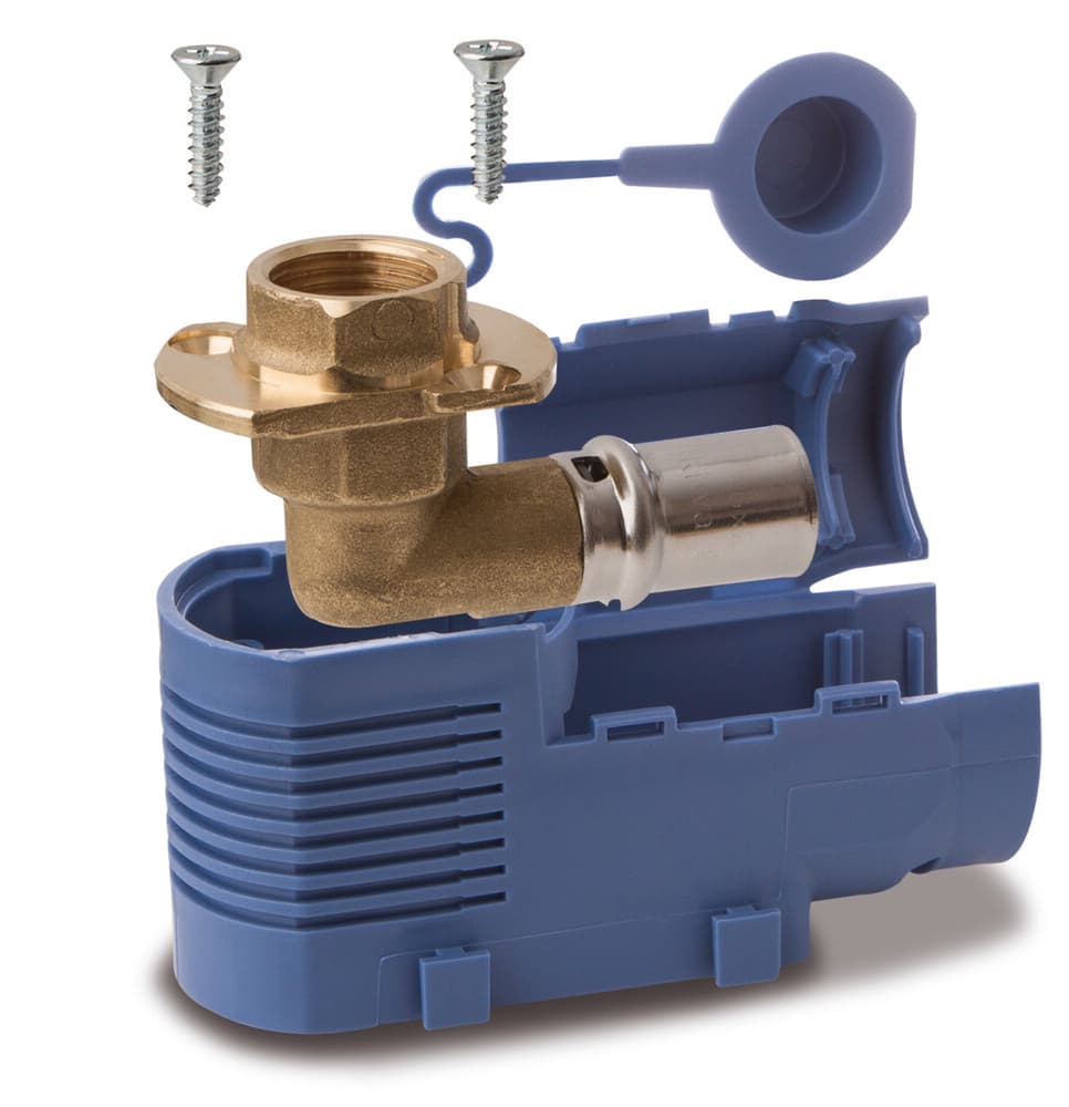 SYSTEMPEX boîtier simple sanitaire à sertir D20 mm 1/2"F