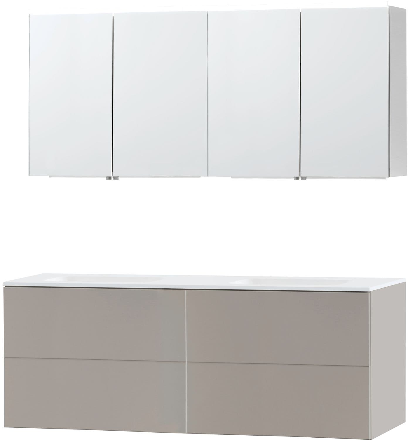 MEUBLE PURO DUO GRIS 160 SOLID MOLTO ARMOIRE TOILLETTE