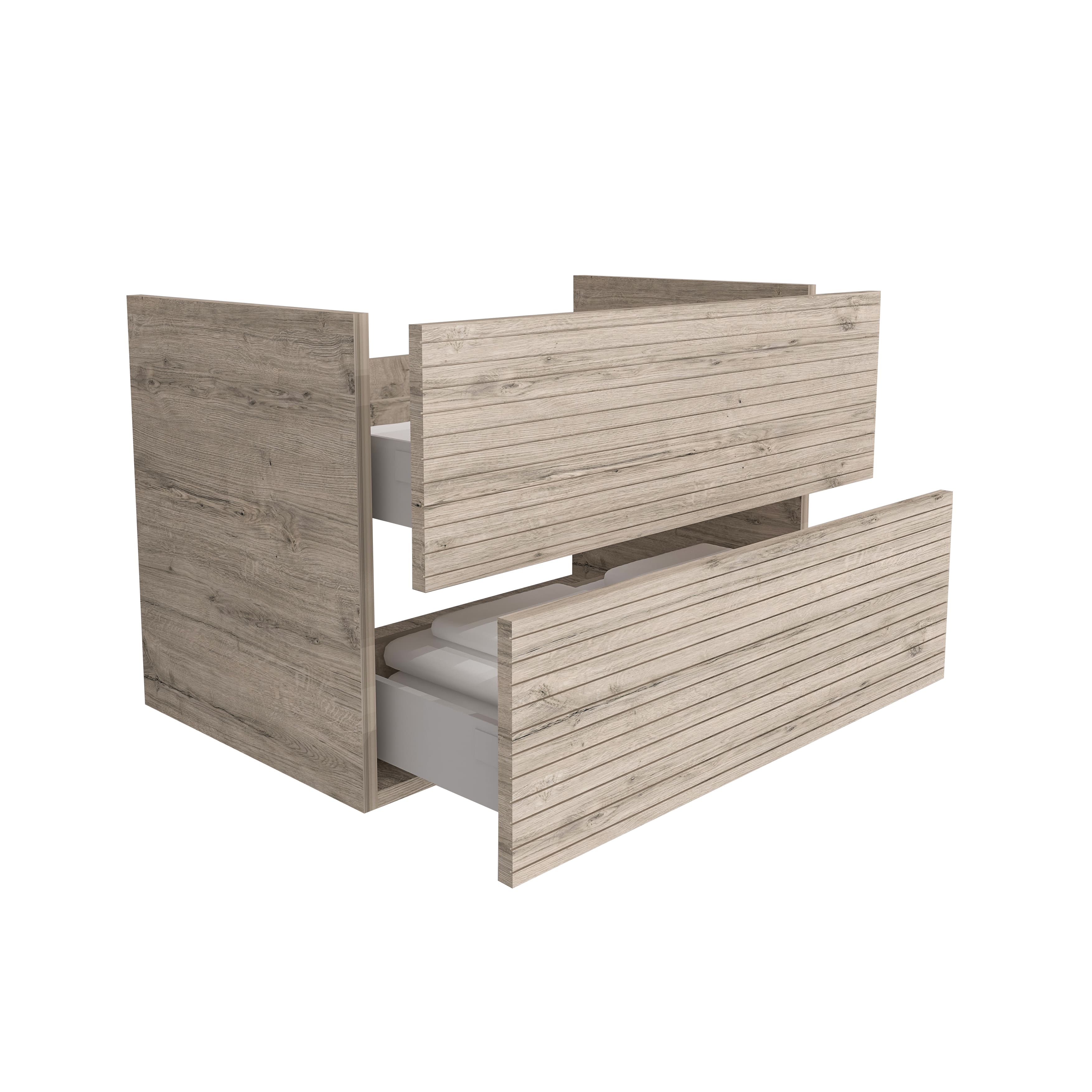 Elite meuble sous-plan avec relief horizontal (80CM) - bois clair