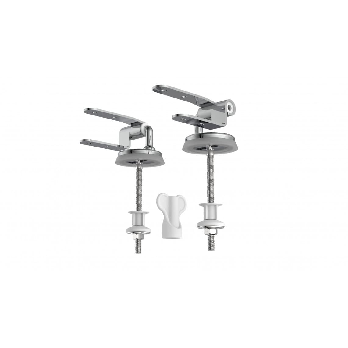 080000 Toilet seat fixing set, chrome, for MDF