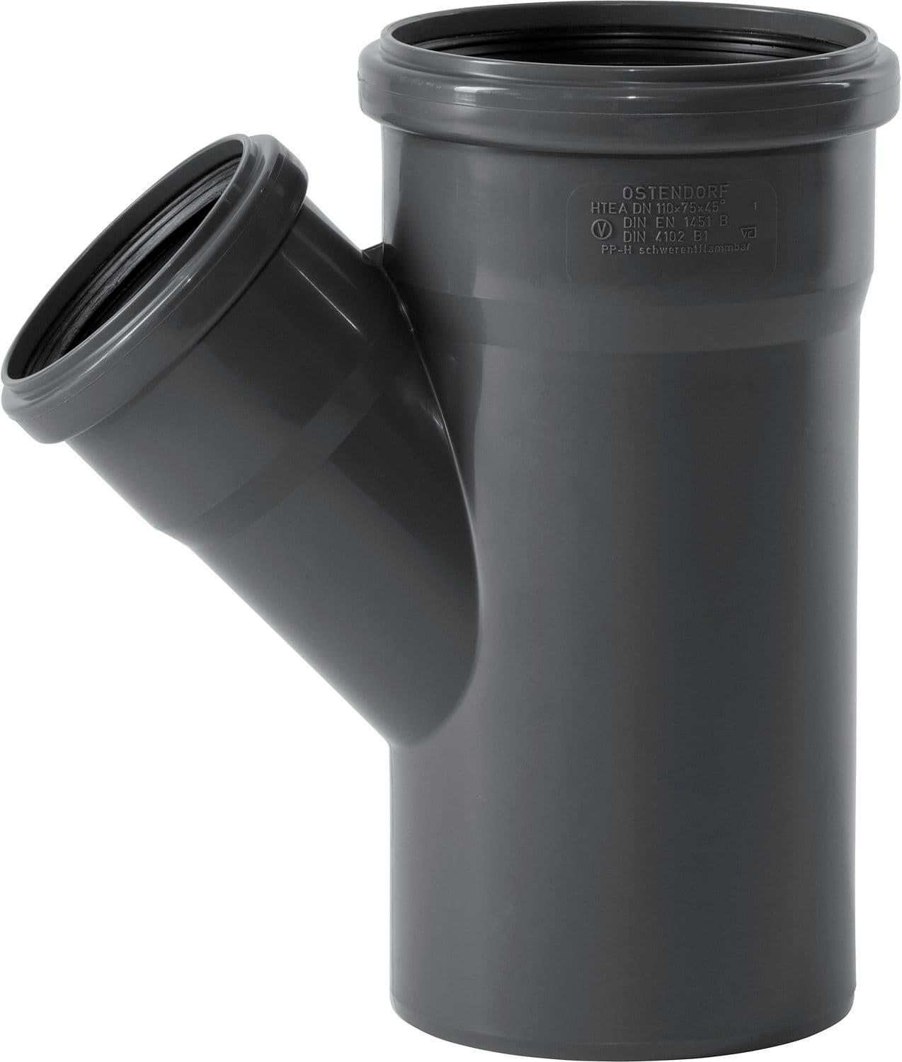 T 45° FFM 110-75MM PP HT-SAFE OSTENDORF