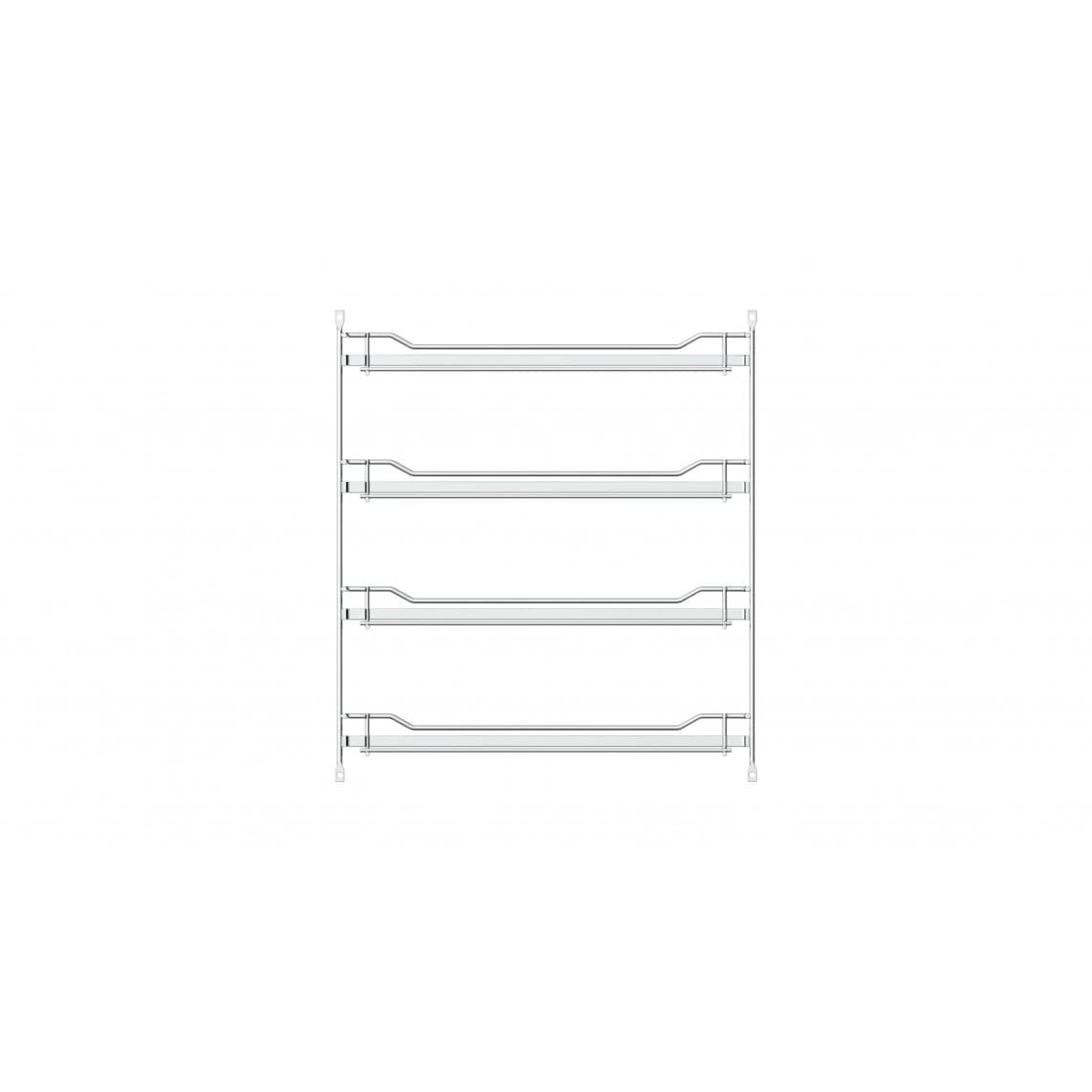 2082 étagère à épices, chromé, 370 x 60 x 425 mm, pour 4 x 6 boîtes