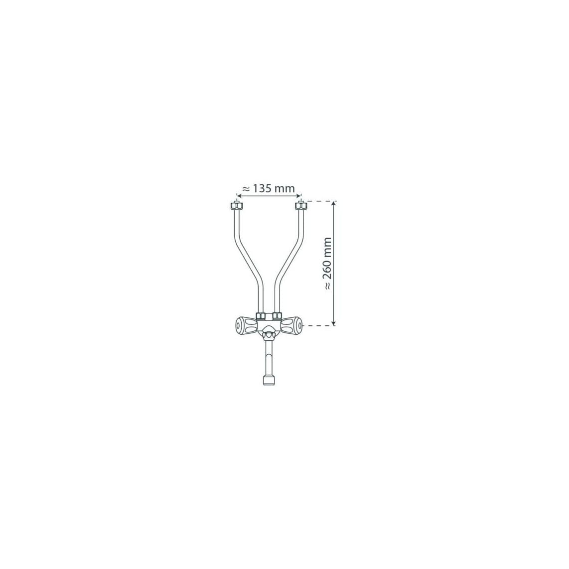 37690 Mitigeur évier basse pression, chromé, pour un chauffe-eau de 5 litres sur évier