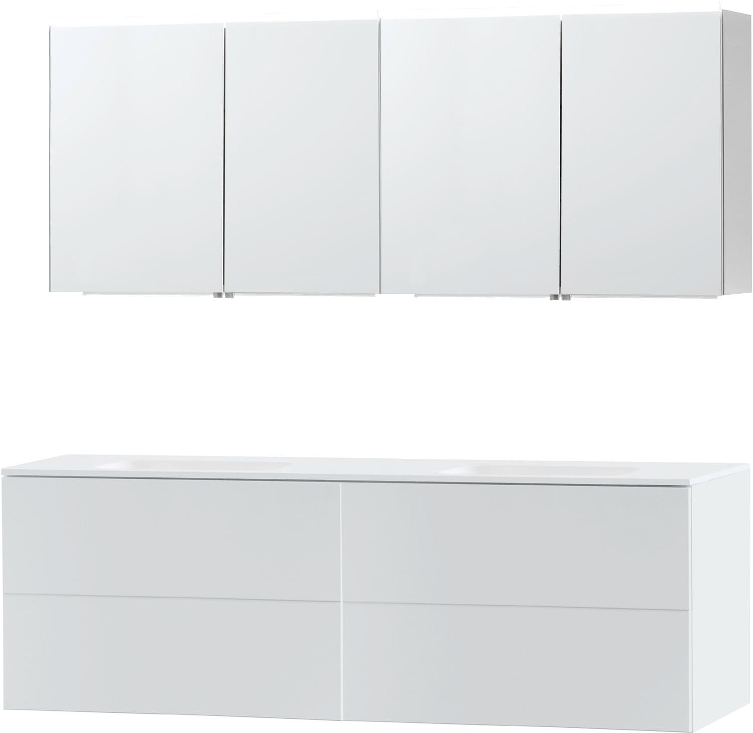 MEUBLE PURO DUO BLANC 180 SOLID MOLTO ARMOIRE TOILLETTE