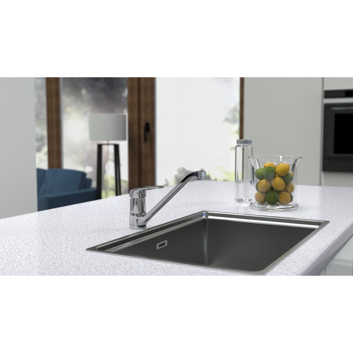 77250 GRANDE Keukenkraan, chroom