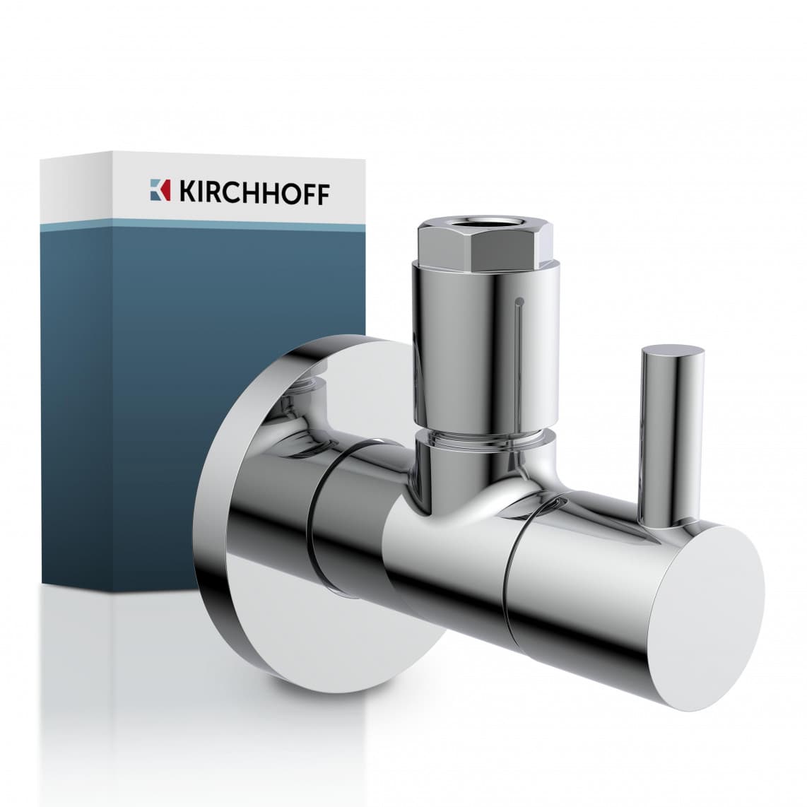 98166110 DEV-5WK, hoekstopkraan, 1/2"BU x 10 mmQ, met rozet