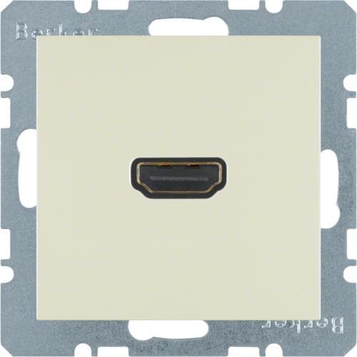 Prise Hdmi Berker S.1 / B.3 / B.7 Blanc, brillant