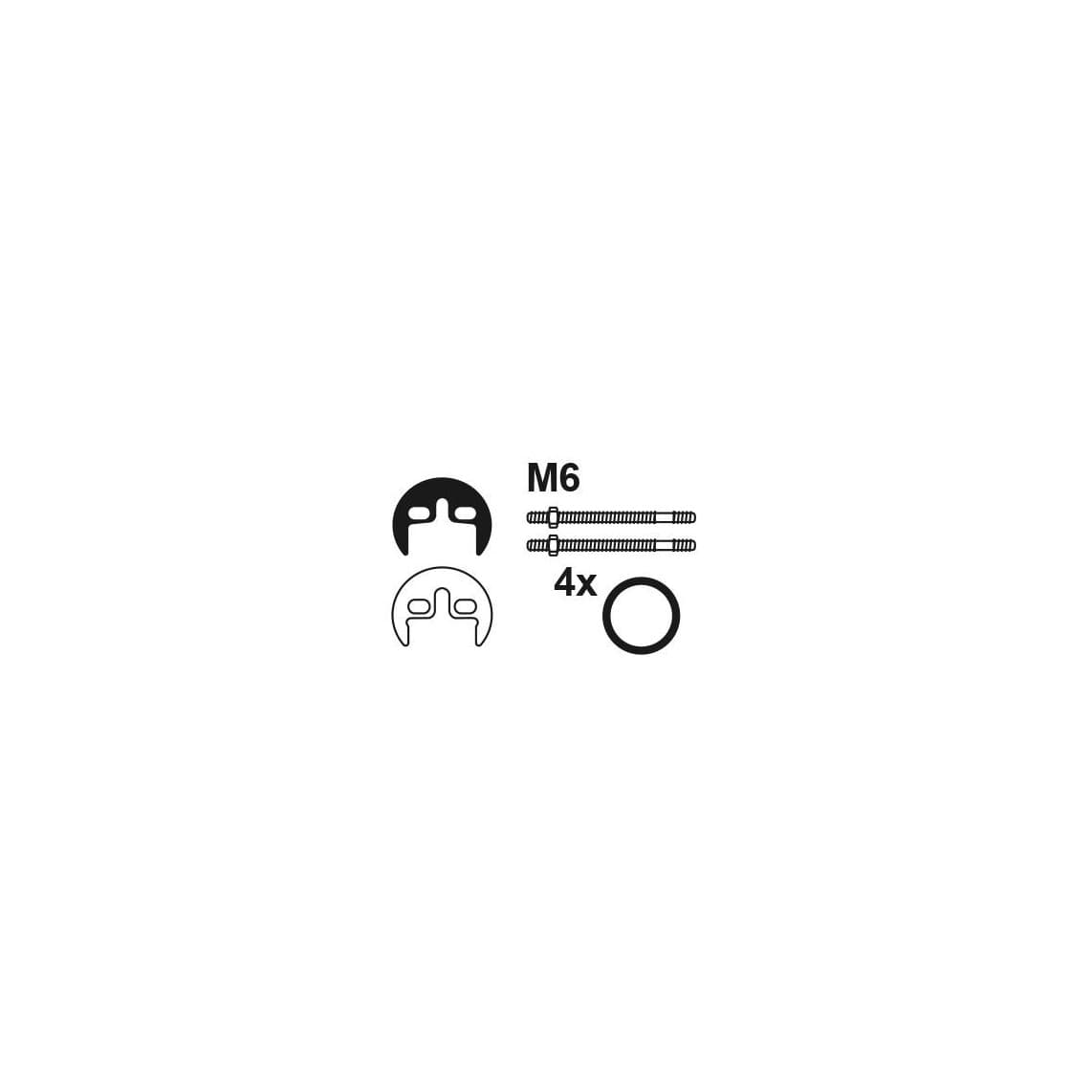 988491155 Fixing set, M6, for mixers