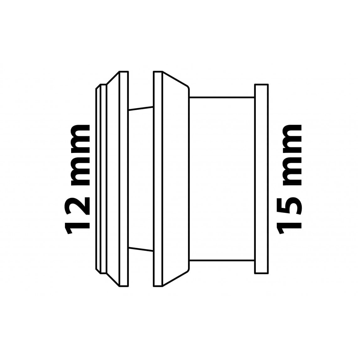 989455417 LT Jeu de réducteurs, vierge, 15 mm x 12 mm, raccord à serrer pour tube en cuivre (2x)
