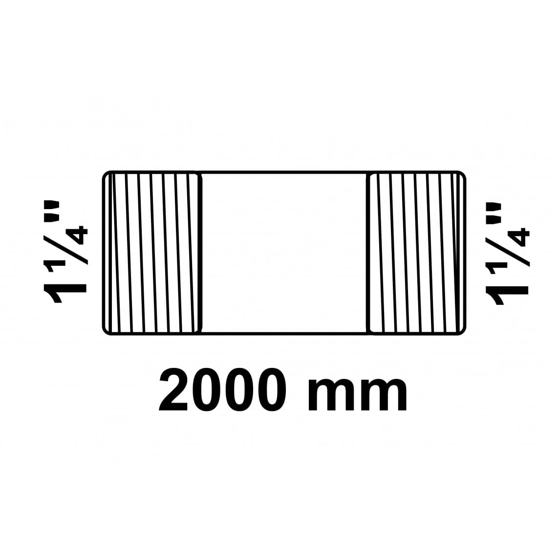 989829955 FM mamelon double, galvanisé, 1 1/4" x 2000 mm, (23)