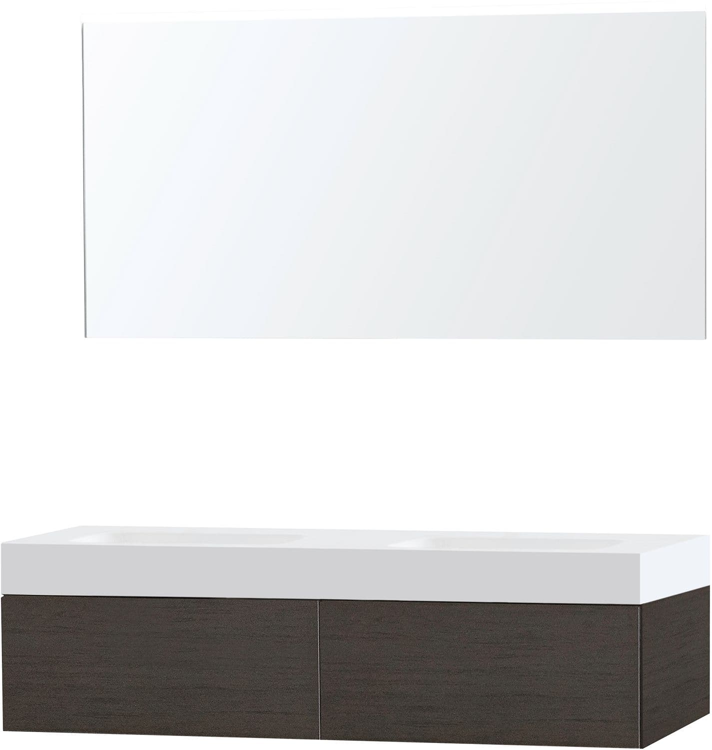 MEUBLE PURO DUO WENGE 140 1TIROIR SOLID PURO MIROIR